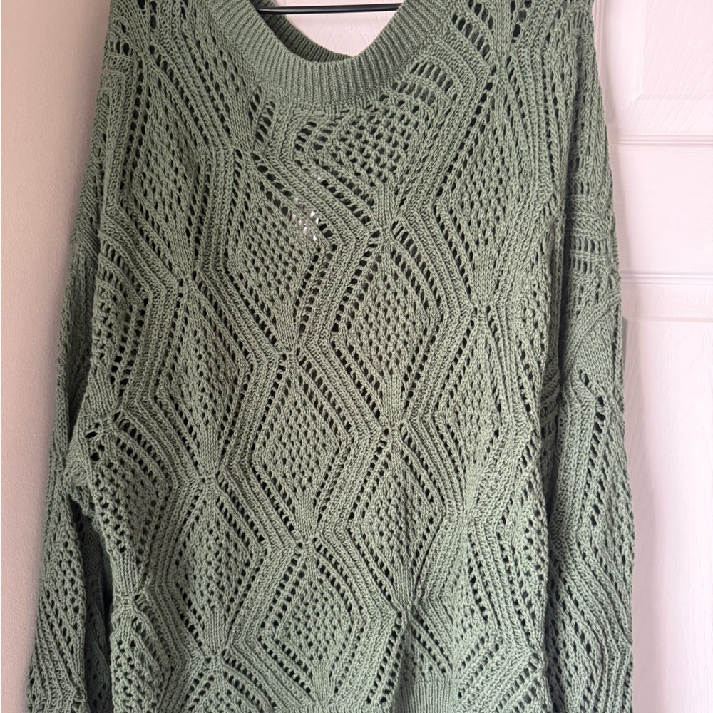 Old Navy Sage Green Women's Crew Neck Sweater